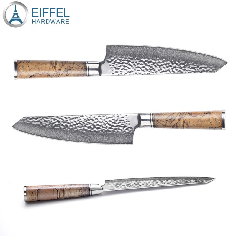 8in Japanese Damascus Steel Chef Knife Vg10 67 Layers Damascus Knife with Premium Wood Handle-EDK01WD0025