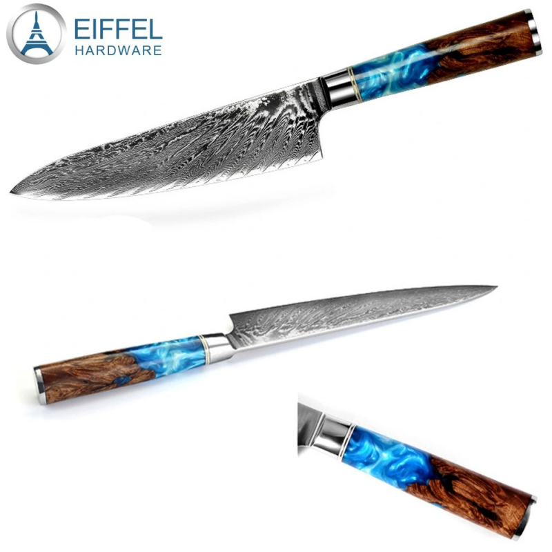 OEM 8inch Damascus Kitchen Knives Japanese Damascus Steel Knives with Premium Wood Handle-EDK03G100029