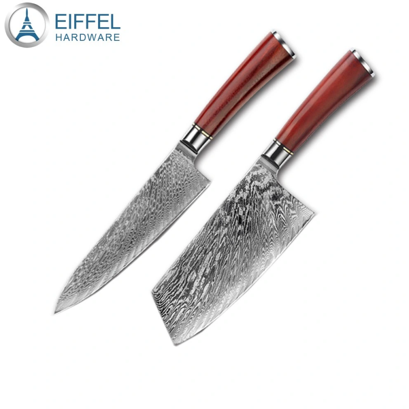 Professional 67 Layer Vg10 Damascus High Carbon Steel Chopping Knife with Siam Rosewood HandleEDK01WD0020